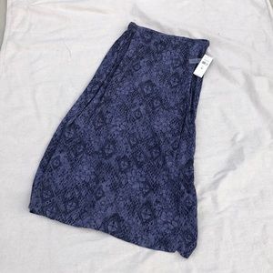 vintage periwinkle floral maxi skirt